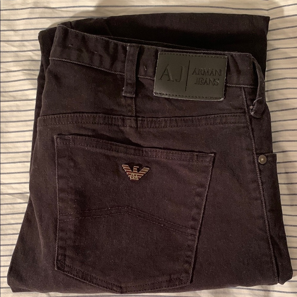 100 Percent Authentic Armani Jeans Men's Black Denim